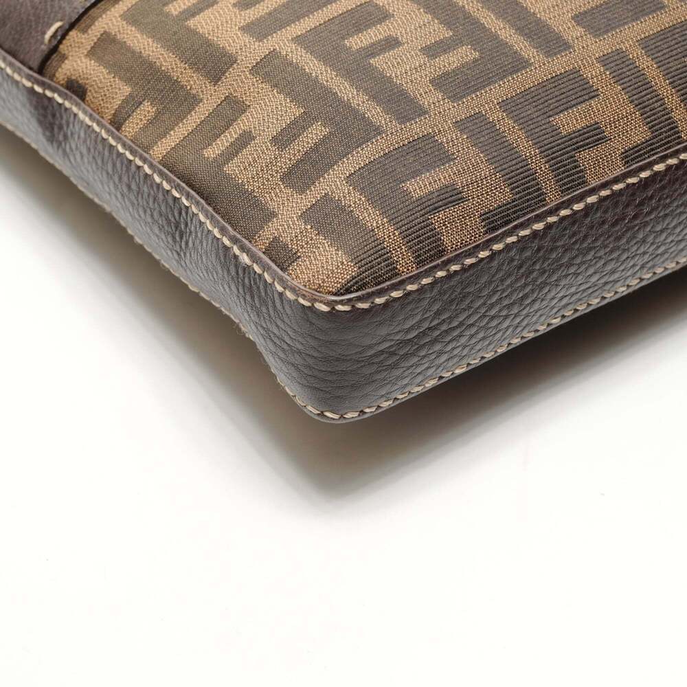 FENDI Brown Canvas Zucca Shoulder Bag - Picture 5 of 12